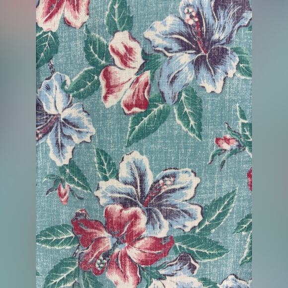 Reyn Spooner Banzai Biscus Button Front Floral Hawaiian Aloha Camp Shirt XL Blue - Picture 5 of 10